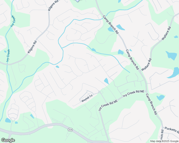 map of restaurants, bars, coffee shops, grocery stores, and more near Stone Manor Drive Northeast in Buford