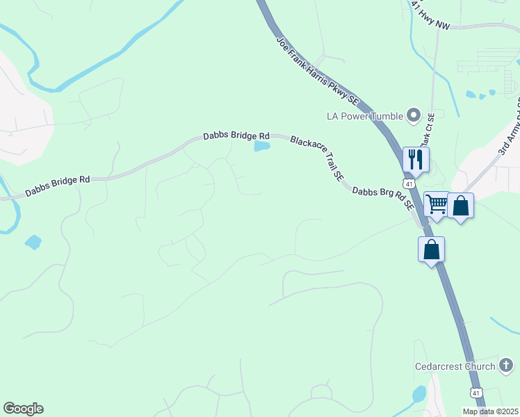 map of restaurants, bars, coffee shops, grocery stores, and more near 236 Silverfern Trace in Acworth