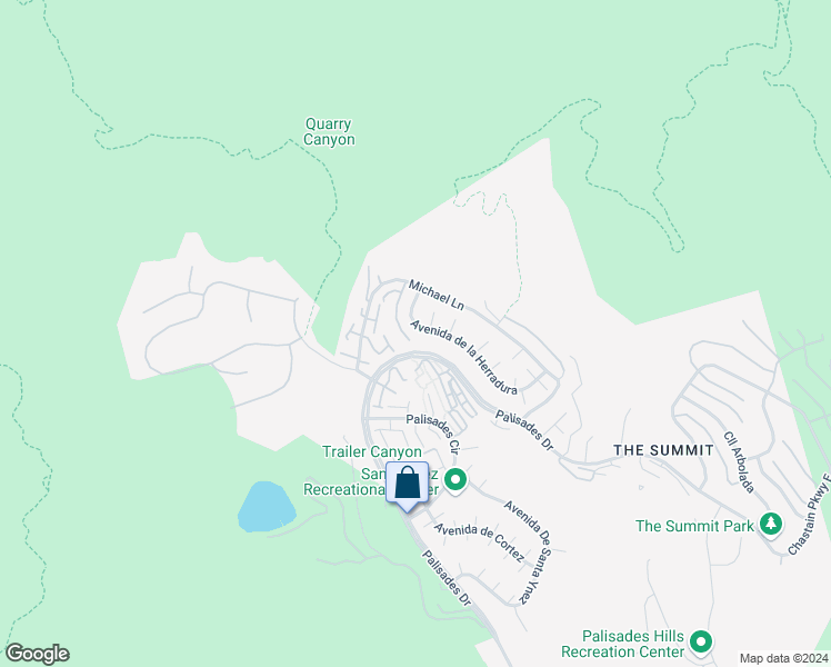 map of restaurants, bars, coffee shops, grocery stores, and more near 17278 Avenida de la Herradura in Los Angeles