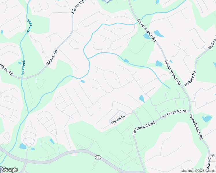 map of restaurants, bars, coffee shops, grocery stores, and more near 2517 Stone Manor Drive Northeast in Buford