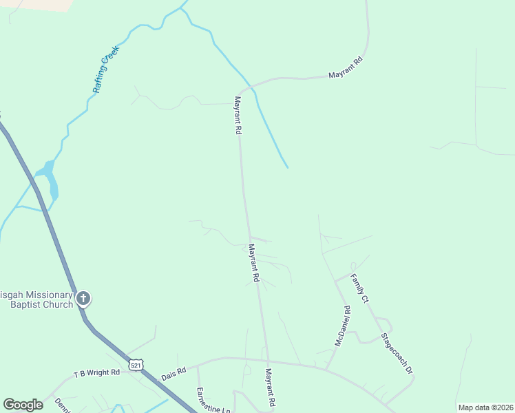 map of restaurants, bars, coffee shops, grocery stores, and more near 5495 Mayrant Road in Rembert