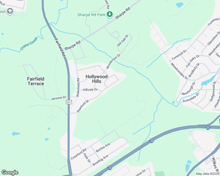 map of restaurants, bars, coffee shops, grocery stores, and more near 304 Stanford Street in Columbia