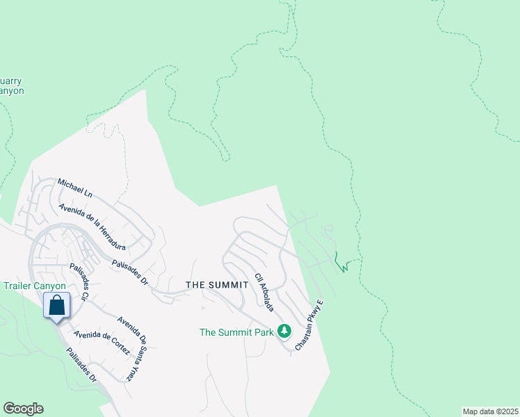 map of restaurants, bars, coffee shops, grocery stores, and more near 16864 Calle Bellevista in Los Angeles