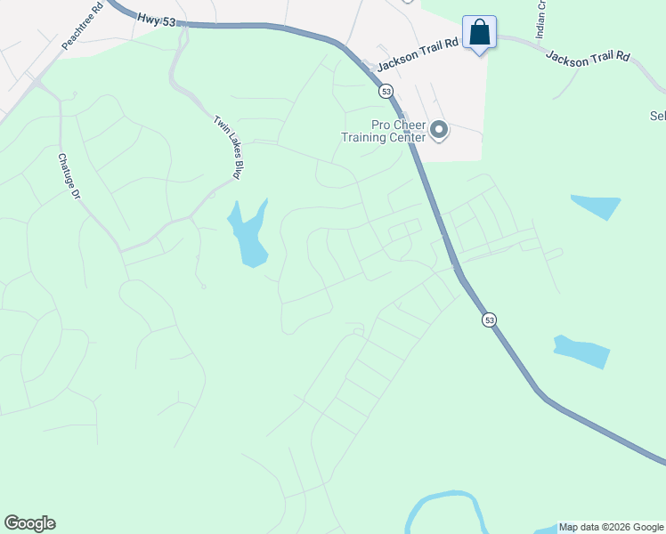 map of restaurants, bars, coffee shops, grocery stores, and more near 790 Michigan Circle in Hoschton