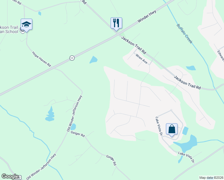 map of restaurants, bars, coffee shops, grocery stores, and more near 273 Raven Ridge in Jefferson