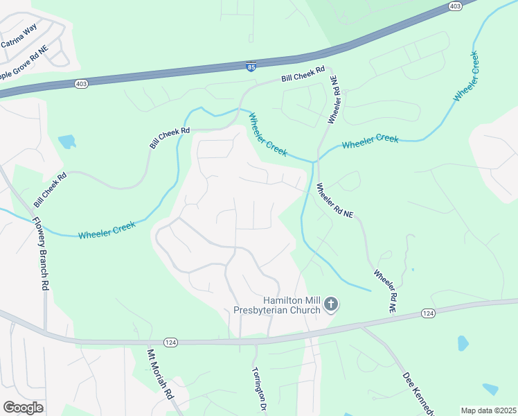 map of restaurants, bars, coffee shops, grocery stores, and more near 1554 Heartland Path Northeast in Hoschton