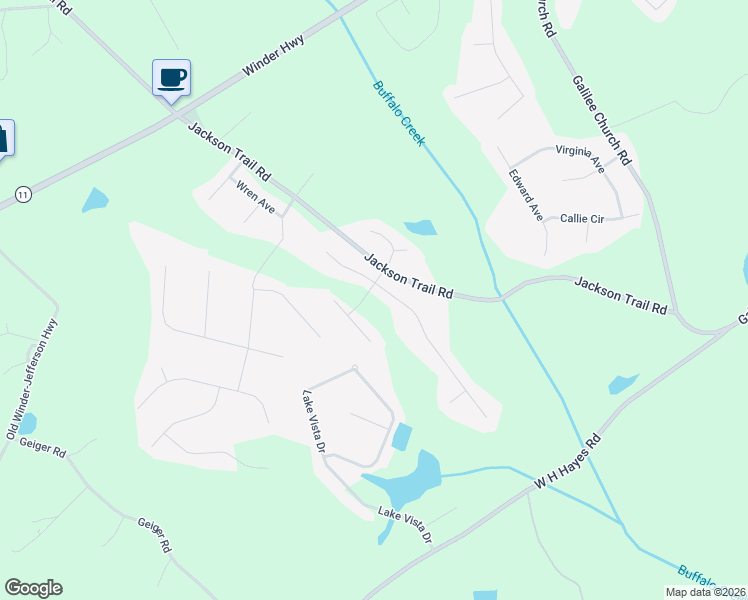 map of restaurants, bars, coffee shops, grocery stores, and more near 22 Ryans Run in Jefferson