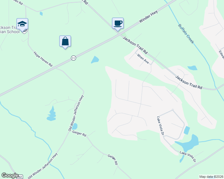 map of restaurants, bars, coffee shops, grocery stores, and more near 273 Raven Ridge in Jefferson