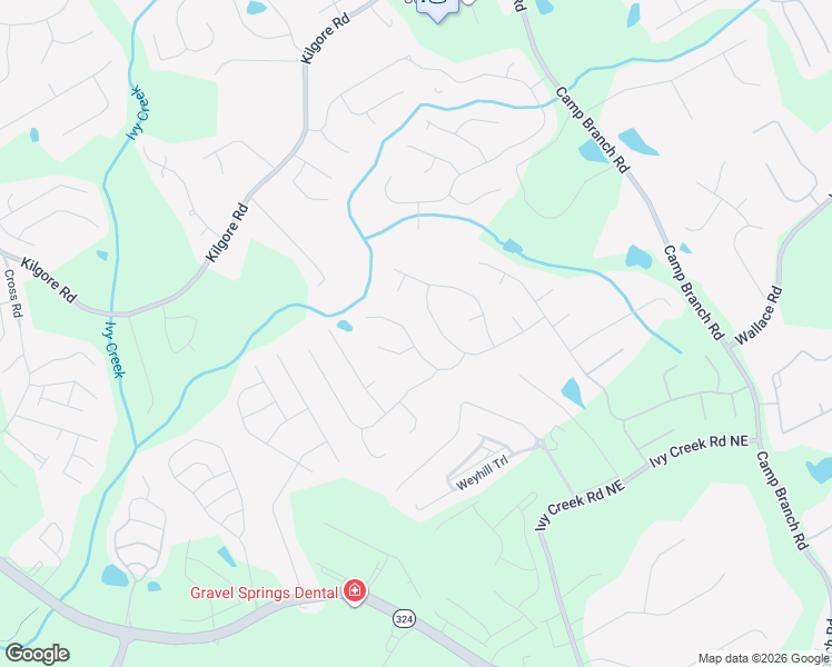 map of restaurants, bars, coffee shops, grocery stores, and more near 3095 Rock Manor Way in Buford