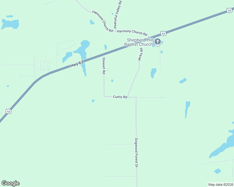 map of restaurants, bars, coffee shops, grocery stores, and more near 1305 Curtis Road in Pine Bluff