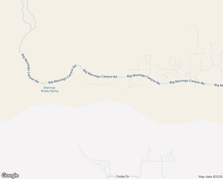 map of restaurants, bars, coffee shops, grocery stores, and more near 9520 Kiowa Trail in Morongo Valley