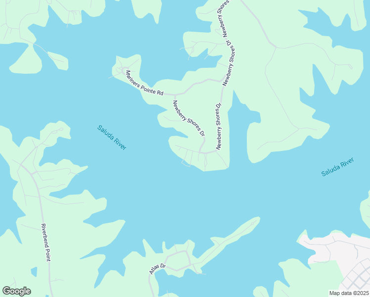 map of restaurants, bars, coffee shops, grocery stores, and more near 94 Sandy Beach Drive in Prosperity