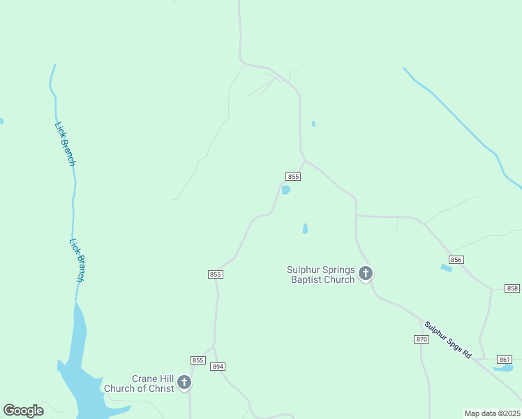 map of restaurants, bars, coffee shops, grocery stores, and more near 294 County Road 855 in Crane Hill