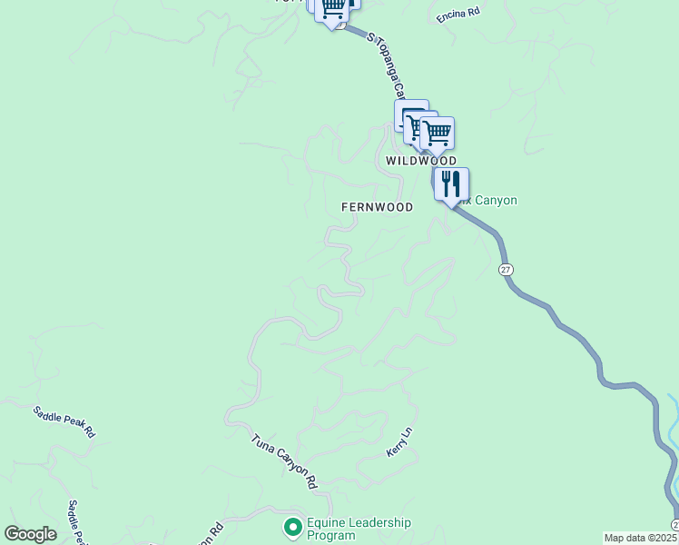 map of restaurants, bars, coffee shops, grocery stores, and more near 1129 Fernwood Pacific Drive in Los Angeles County