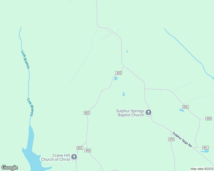 map of restaurants, bars, coffee shops, grocery stores, and more near 294 County Road 855 in Crane Hill