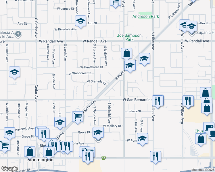 map of restaurants, bars, coffee shops, grocery stores, and more near 810 Bloomington Avenue in Bloomington