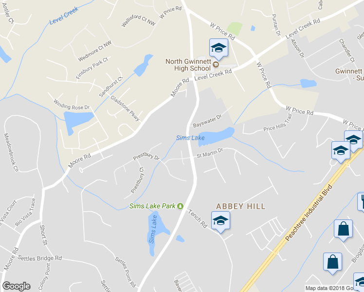 map of restaurants, bars, coffee shops, grocery stores, and more near 4769 Terquay Court in Suwanee