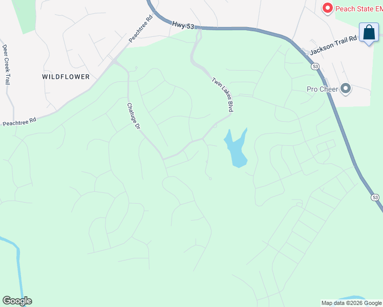 map of restaurants, bars, coffee shops, grocery stores, and more near 147 Hartwell Court in Hoschton