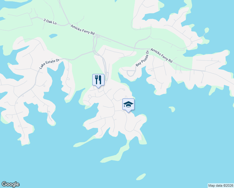 map of restaurants, bars, coffee shops, grocery stores, and more near 224 Pointe Overlook Drive in Chapin