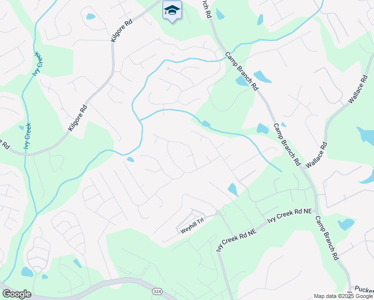map of restaurants, bars, coffee shops, grocery stores, and more near 3205 Sable Ridge Drive Northeast in Buford