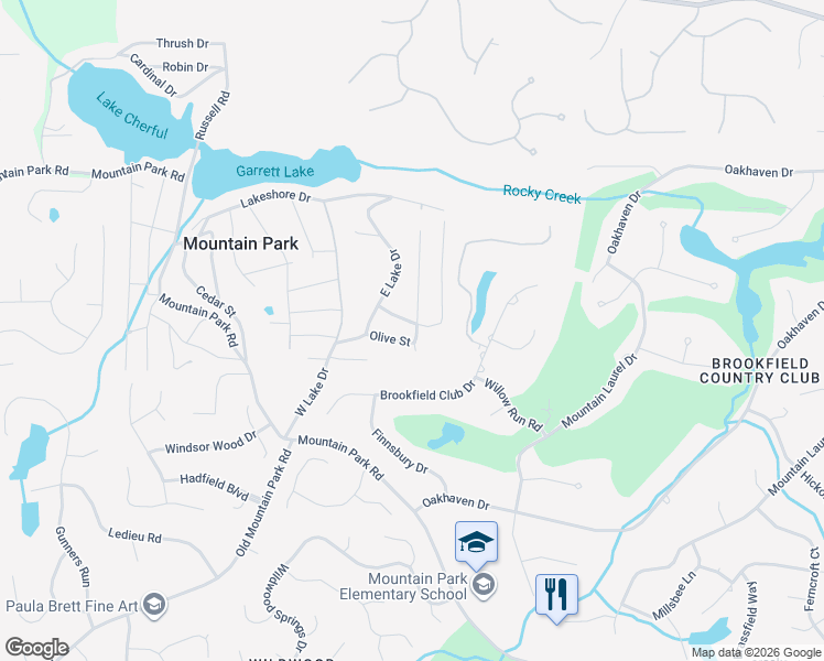 map of restaurants, bars, coffee shops, grocery stores, and more near 146 Hemlock Street in Roswell
