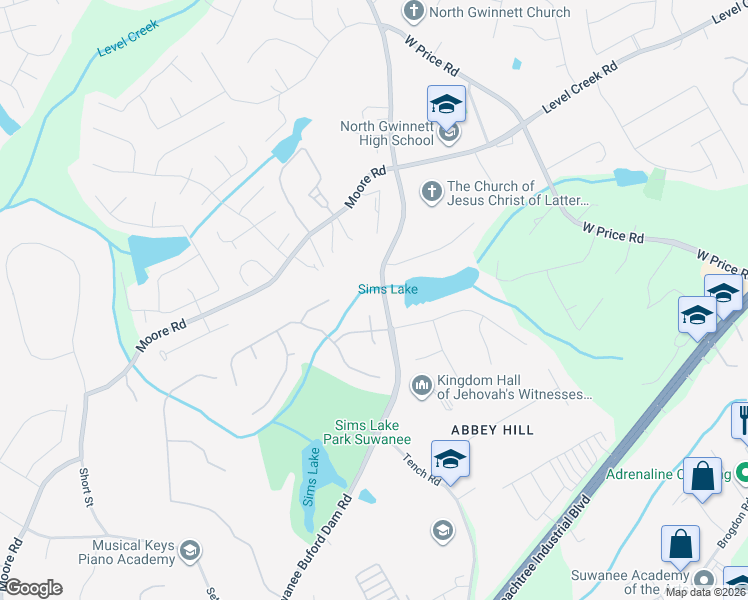 map of restaurants, bars, coffee shops, grocery stores, and more near 4769 Terquay Court in Suwanee