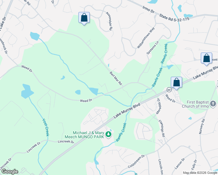 map of restaurants, bars, coffee shops, grocery stores, and more near 240 Weed Drive in Columbia