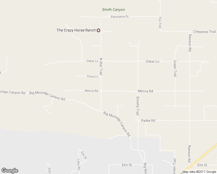 map of restaurants, bars, coffee shops, grocery stores, and more near 9467 North Star Trail in Morongo Valley