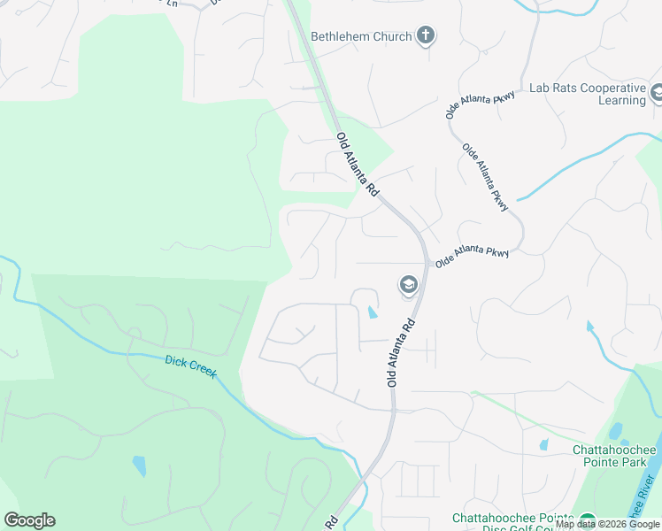 map of restaurants, bars, coffee shops, grocery stores, and more near 5690 Upper Creek Court in Suwanee