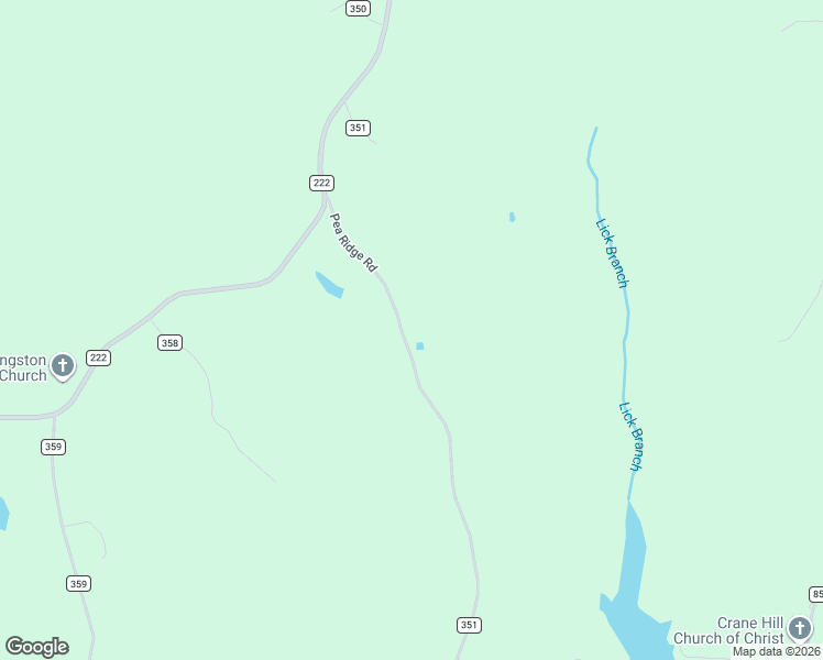 map of restaurants, bars, coffee shops, grocery stores, and more near 355 County Road 351 in Crane Hill