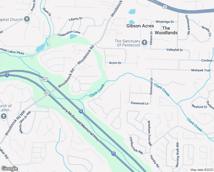map of restaurants, bars, coffee shops, grocery stores, and more near 5179 Centennial Creek View Northwest in Acworth