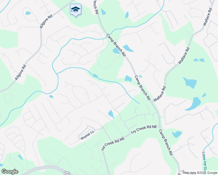 map of restaurants, bars, coffee shops, grocery stores, and more near 2665 Black Fox Way in Buford