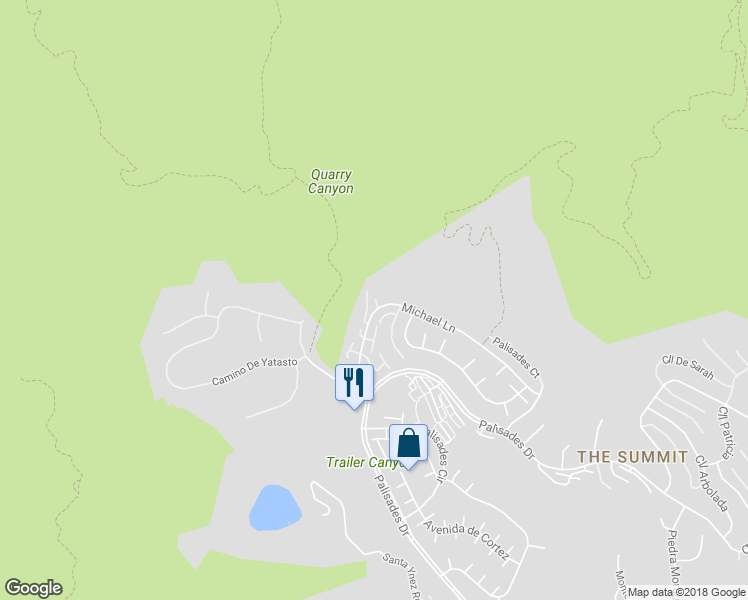 map of restaurants, bars, coffee shops, grocery stores, and more near 1663 Michael Lane in Los Angeles