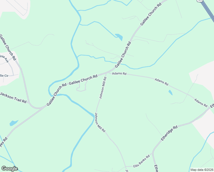 map of restaurants, bars, coffee shops, grocery stores, and more near 1472 Johnson Mill Road in Jefferson