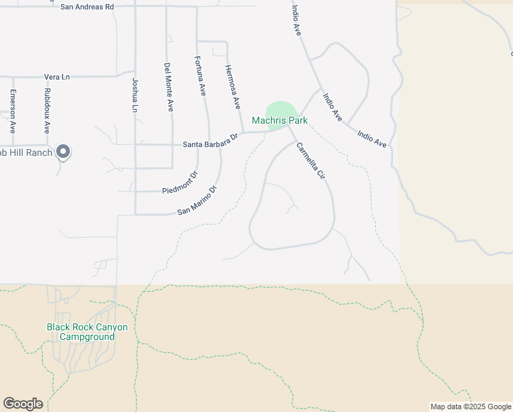 map of restaurants, bars, coffee shops, grocery stores, and more near 9486 Carmelita Circle in Yucca Valley