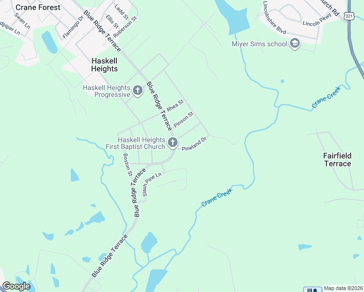 map of restaurants, bars, coffee shops, grocery stores, and more near 1136 Blue Ridge Terrace in Columbia