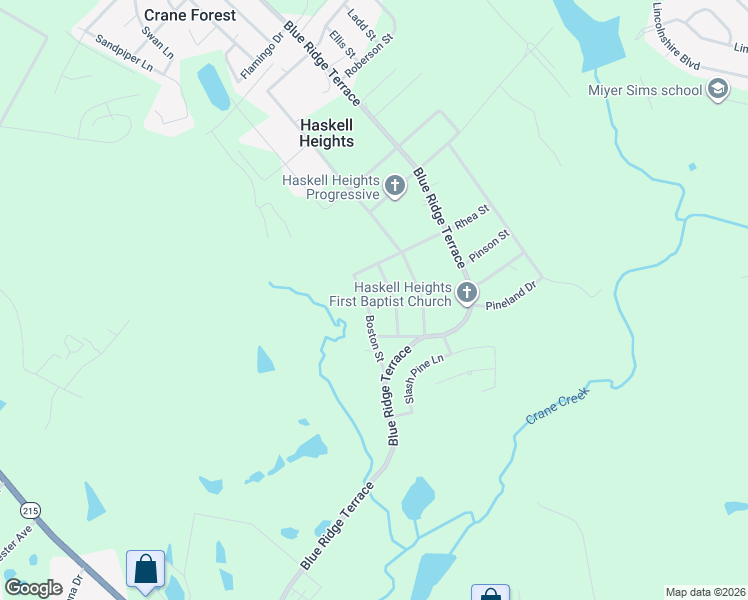 map of restaurants, bars, coffee shops, grocery stores, and more near 1327 Boston Street in Columbia