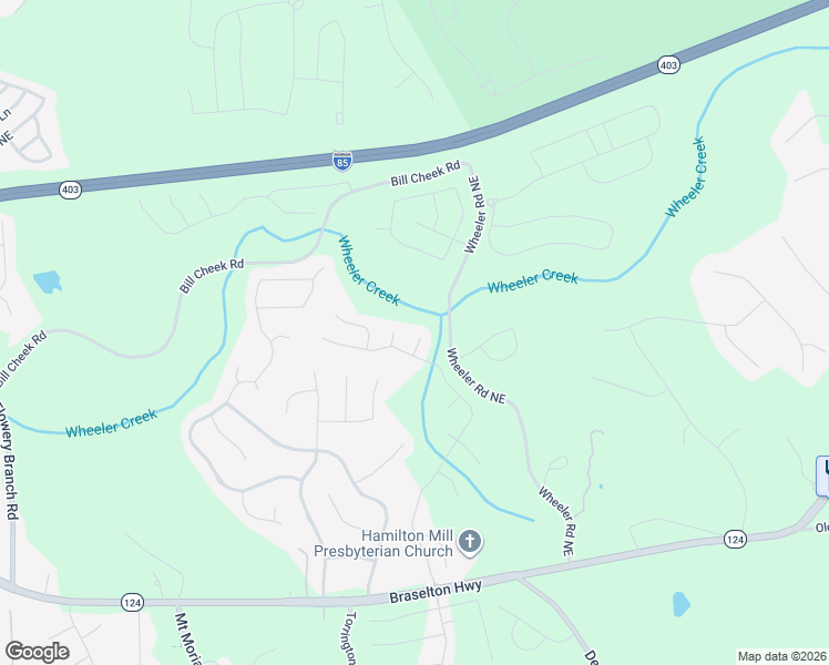 map of restaurants, bars, coffee shops, grocery stores, and more near 1629 Applecress Court in Hoschton