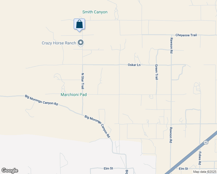 map of restaurants, bars, coffee shops, grocery stores, and more near 50672 Mecca Road in Morongo Valley
