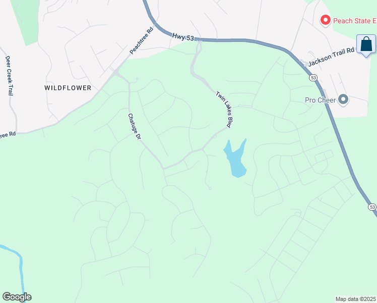 map of restaurants, bars, coffee shops, grocery stores, and more near 584 Ontario Lane in Hoschton
