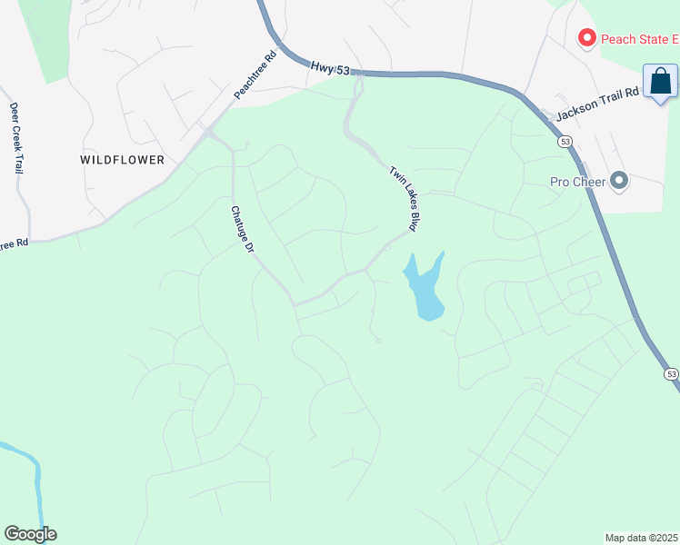 map of restaurants, bars, coffee shops, grocery stores, and more near 584 Ontario Lane in Hoschton