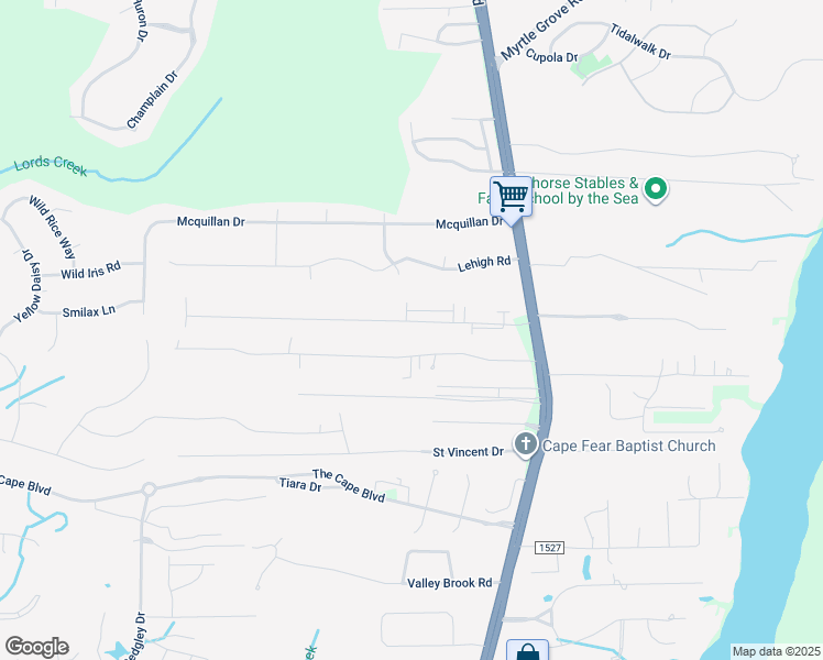 map of restaurants, bars, coffee shops, grocery stores, and more near 772 Bonaire Road in Wilmington