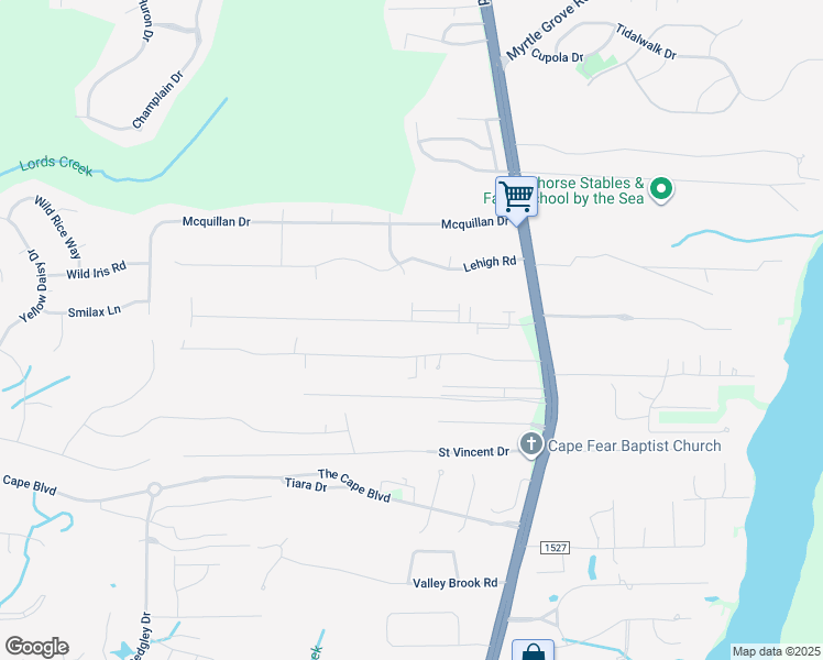 map of restaurants, bars, coffee shops, grocery stores, and more near 768 Bonaire Road in Wilmington