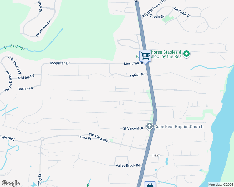 map of restaurants, bars, coffee shops, grocery stores, and more near 772 Bonaire Road in Wilmington