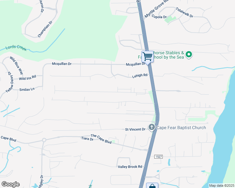 map of restaurants, bars, coffee shops, grocery stores, and more near 768 Bonaire Road in Wilmington