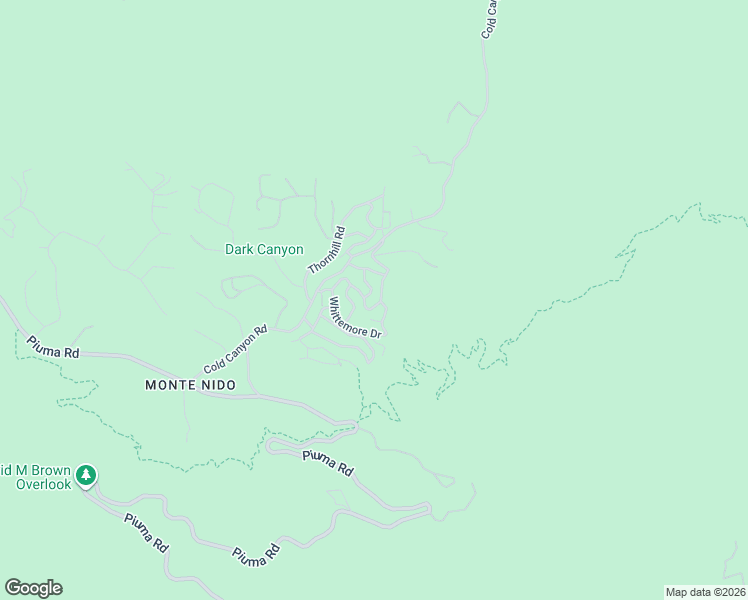 map of restaurants, bars, coffee shops, grocery stores, and more near 25603 Monte Nido Drive in Calabasas