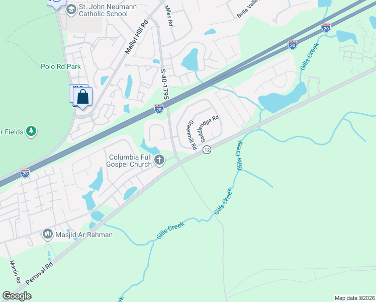 map of restaurants, bars, coffee shops, grocery stores, and more near 540 Oakbrook Village Road in Columbia