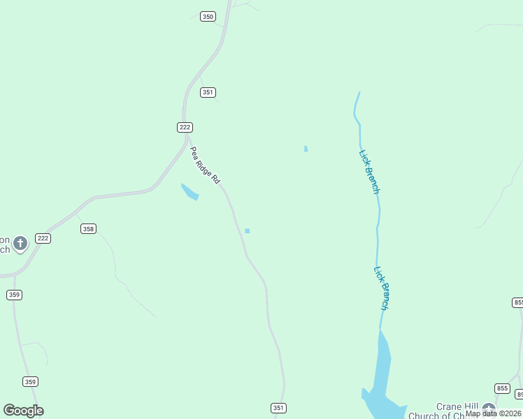 map of restaurants, bars, coffee shops, grocery stores, and more near 355 County Road 351 in Crane Hill