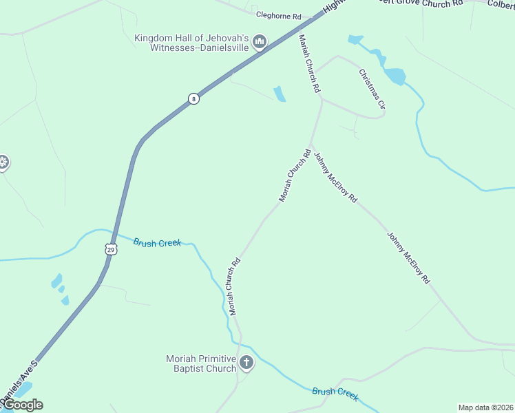 map of restaurants, bars, coffee shops, grocery stores, and more near 426-432 Moriah Church Road in Colbert