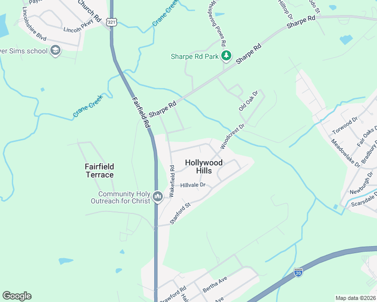 map of restaurants, bars, coffee shops, grocery stores, and more near 133 Larchwood Drive in Columbia